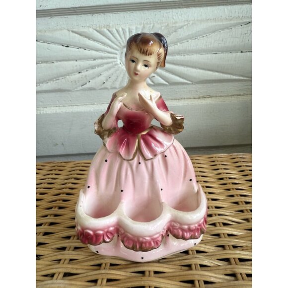 Vintage 50's Chadwicks Pink Victorian Lady Vanity Lipstick Holder - Picture 9 of 9